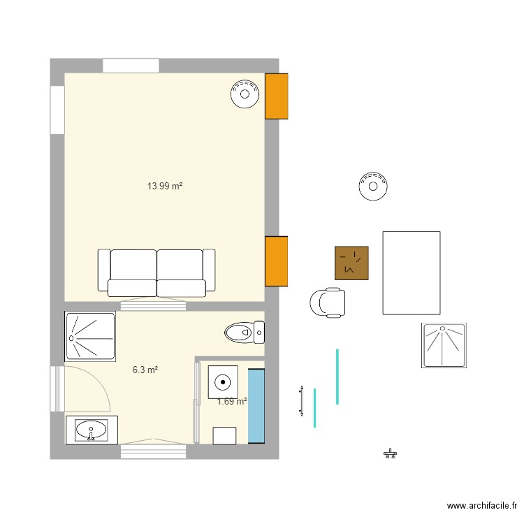 Grrr RdC 2023 - 19. Plan de 3 pièces et 22 m2
