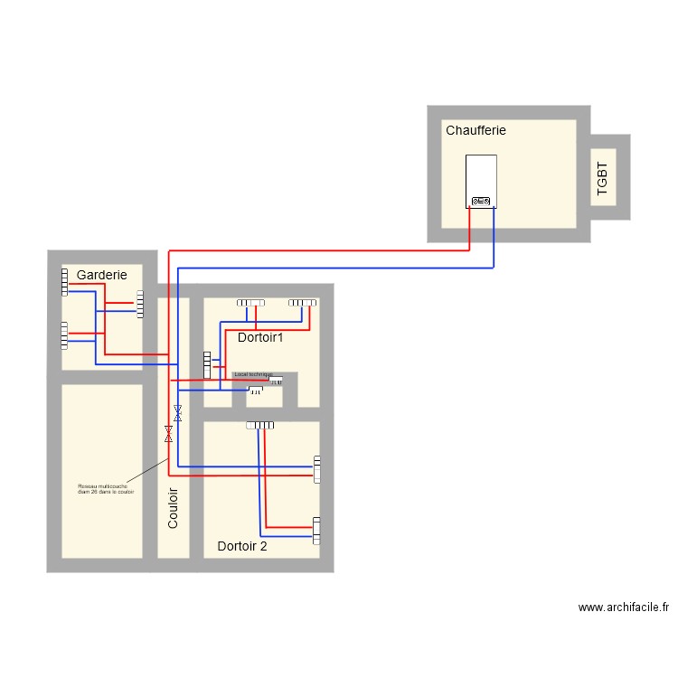 chaufferie Boisseuil. Plan de 0 pièce et 0 m2