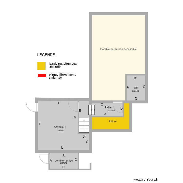 letessier comble perdu. Plan de 0 pièce et 0 m2