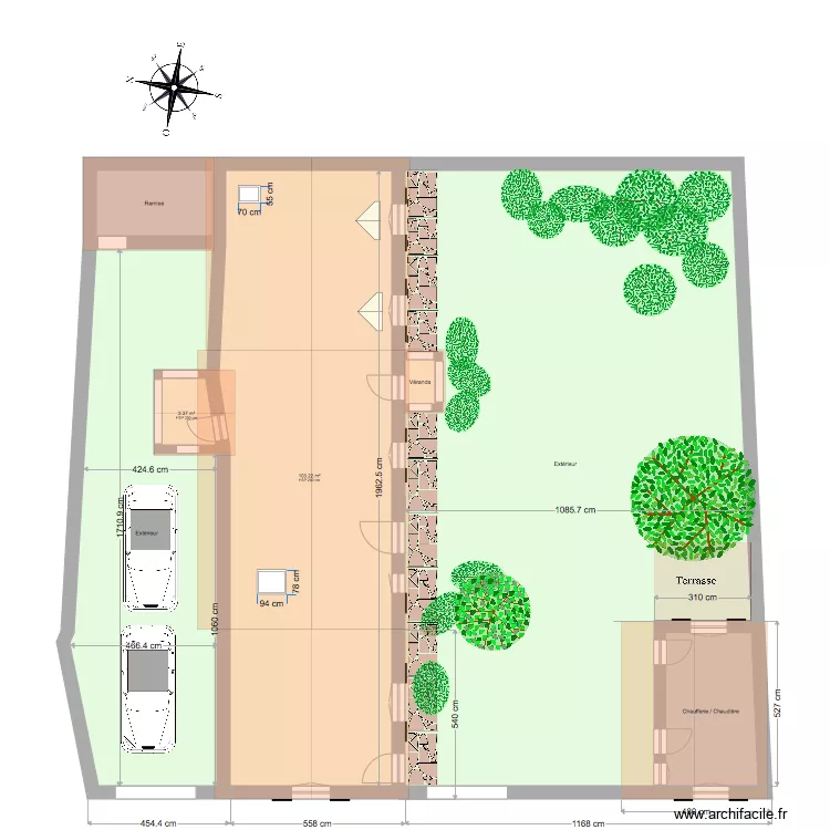 MAISON AVANT projet. Plan de 