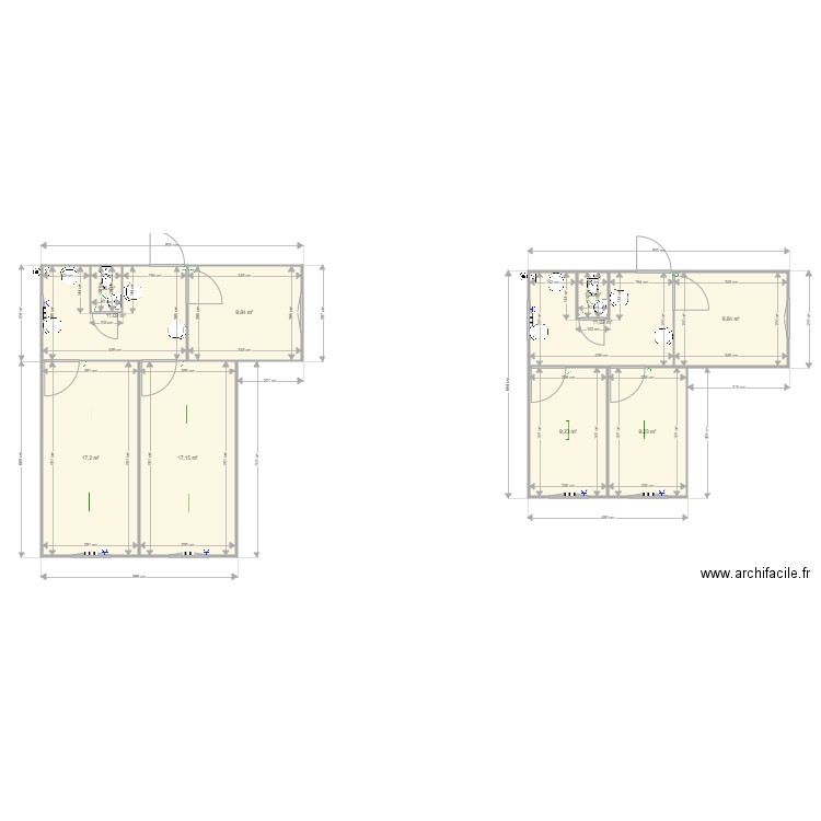 Bas Hameau . Plan de 10 pièces et 97 m2