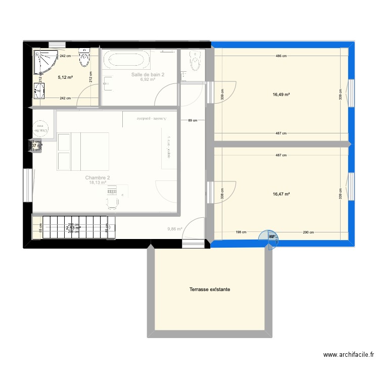 mezzanine  meublée 22 MAI 23. Plan de 14 pièces et 126 m2