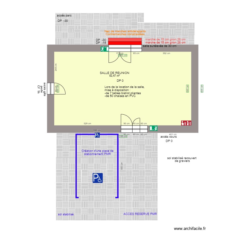 SALLE DE REUNION APRES AMENAGEMENTS. Plan de 0 pièce et 0 m2