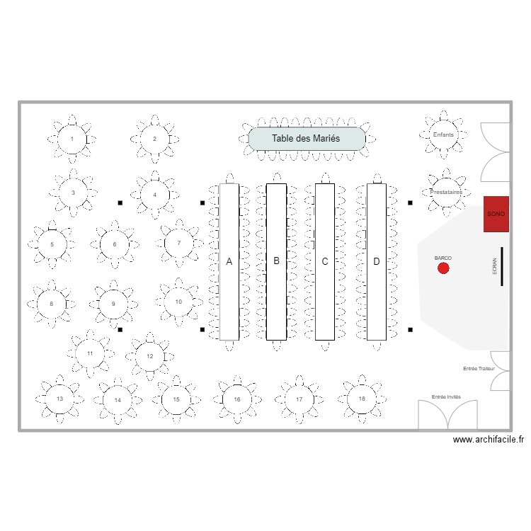 PLAN IMPRESSION CAROLINE V8. Plan de 1 pièce et 417 m2