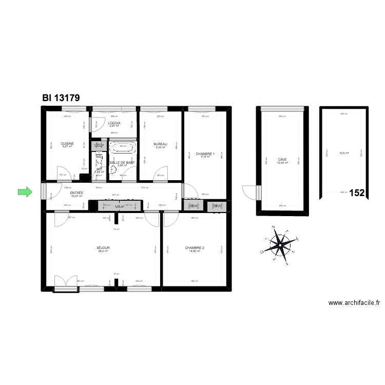 BI 13179. Plan de 0 pièce et 0 m2