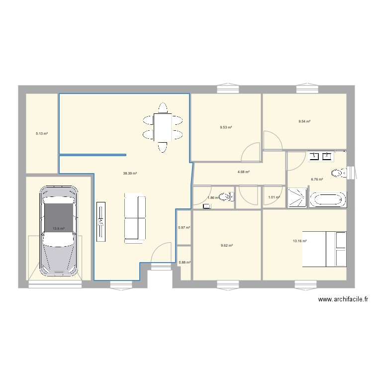 plan avd. Plan de 0 pièce et 0 m2