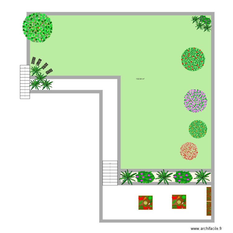 jardin sans modif. Plan de 0 pièce et 0 m2