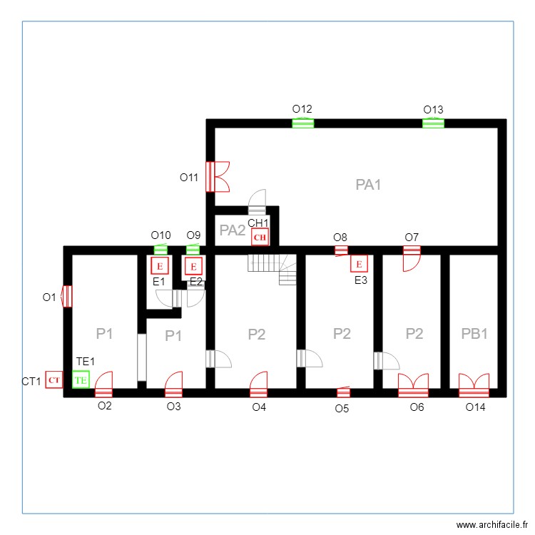 GR0005logement2. Plan de 0 pièce et 0 m2