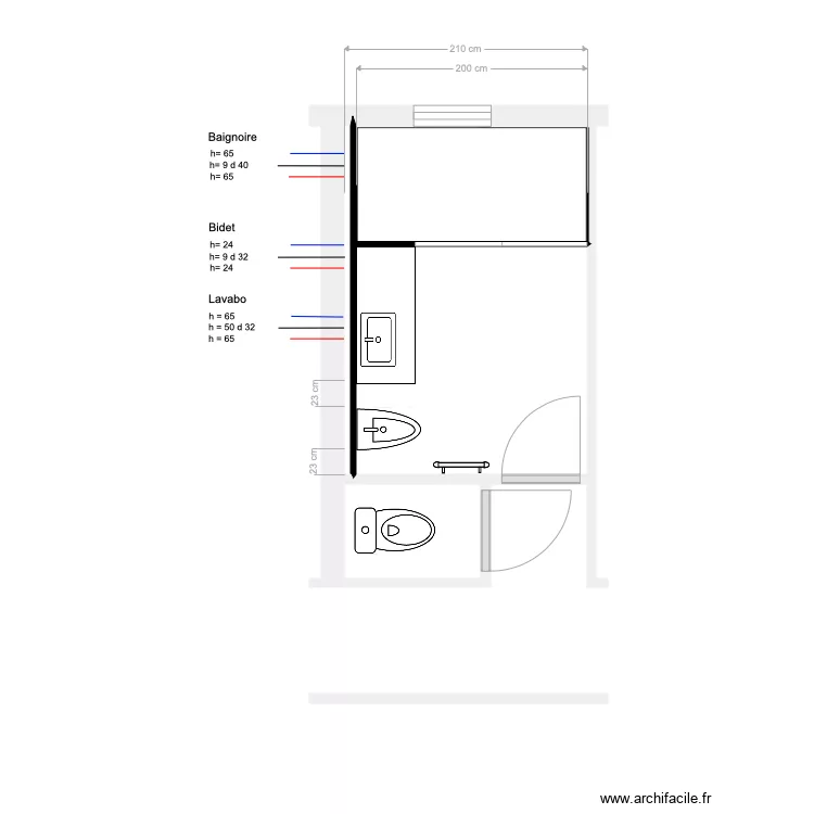 Salle de Bains Projet B8. Plan de 