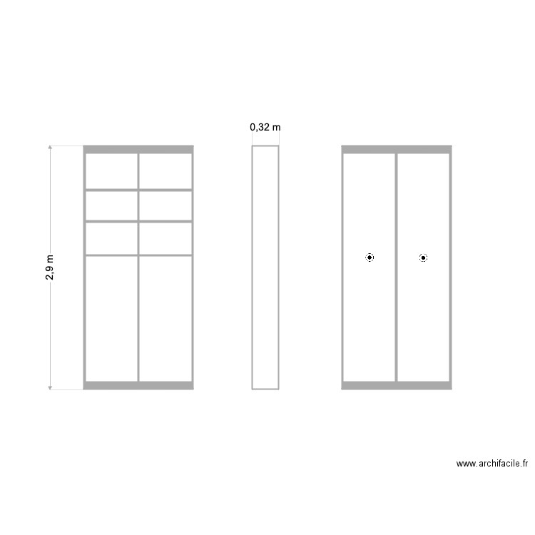 placard bureau . Plan de 11 pièces et 7 m2