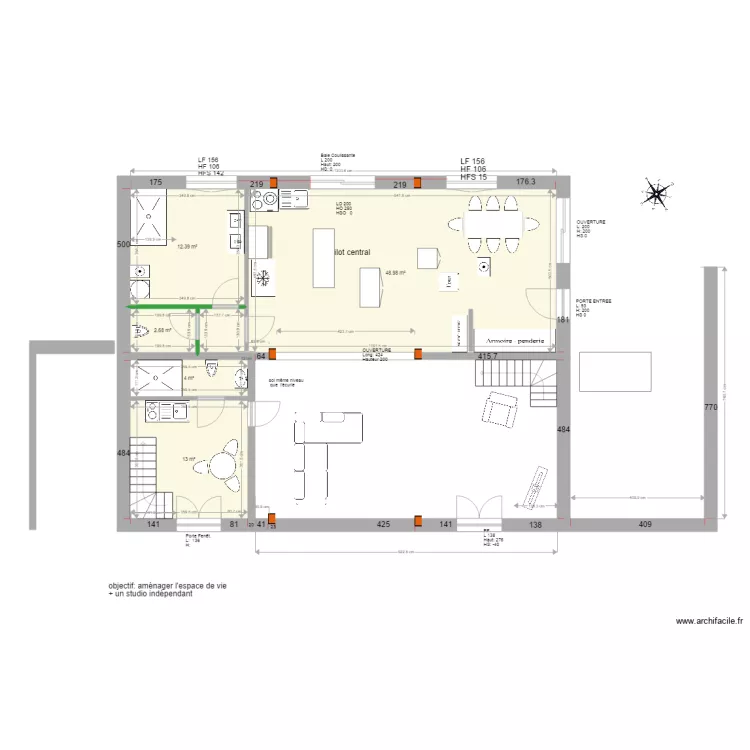Philippe 2 Ecurie etage  30 oct 12h. Plan de 