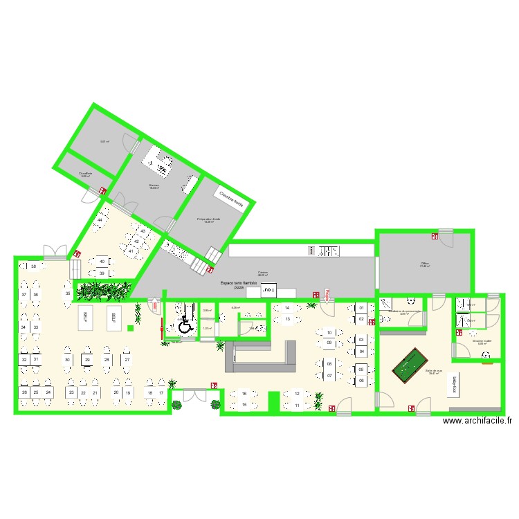 Plan 86 places final. Plan de 0 pièce et 0 m2