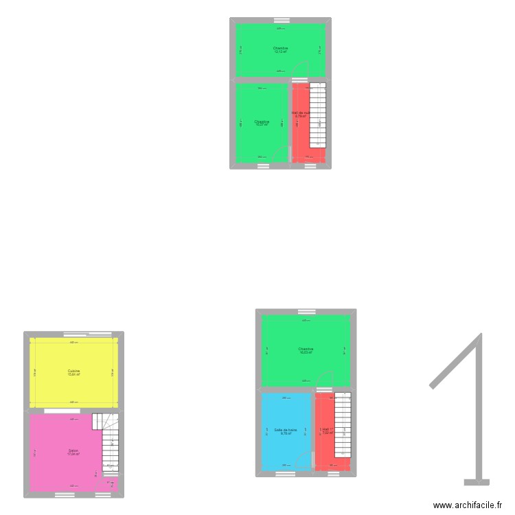 plan pour lo. Plan de 8 pièces et 95 m2