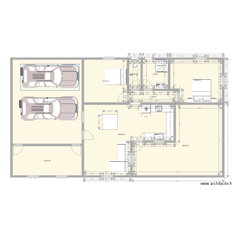 Pounestest. Plan de 0 pièce et 0 m2