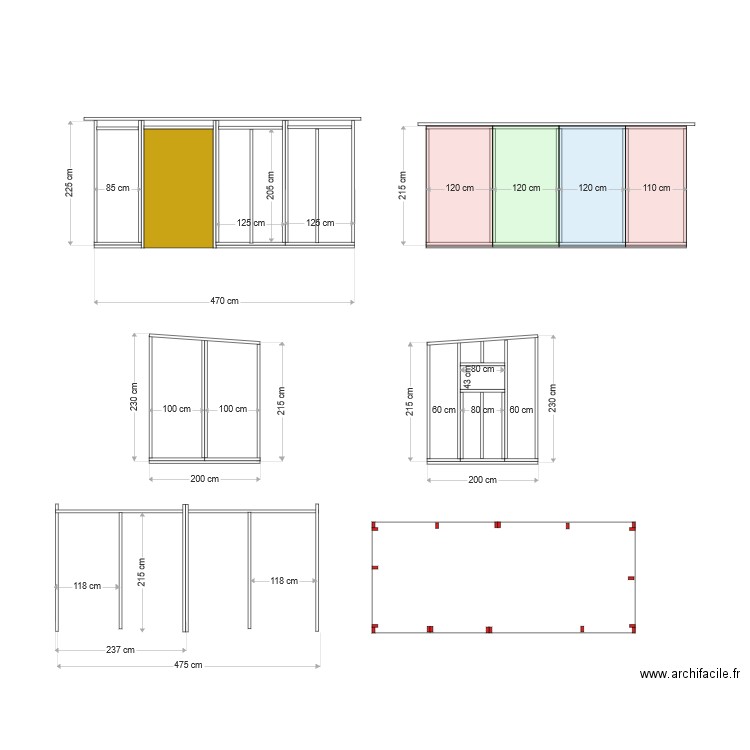 ossature local technique. Plan de 0 pièce et 0 m2