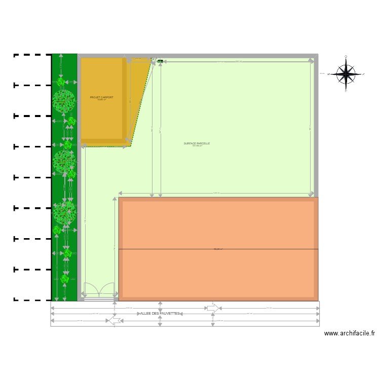 ACHARD CARPORT. Plan de 3 pièces et 271 m2