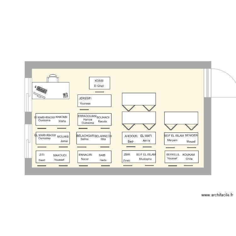 3eme année collège Grpe B. Plan de 0 pièce et 0 m2