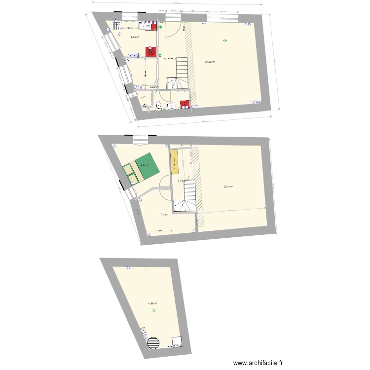 elec et plomberie. Plan de 0 pièce et 0 m2