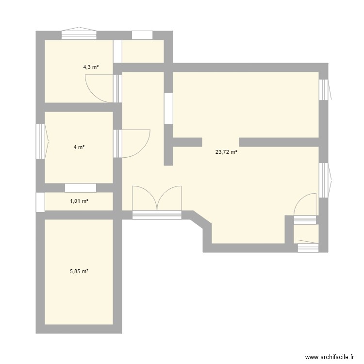 ma maison2. Plan de 5 pièces et 39 m2