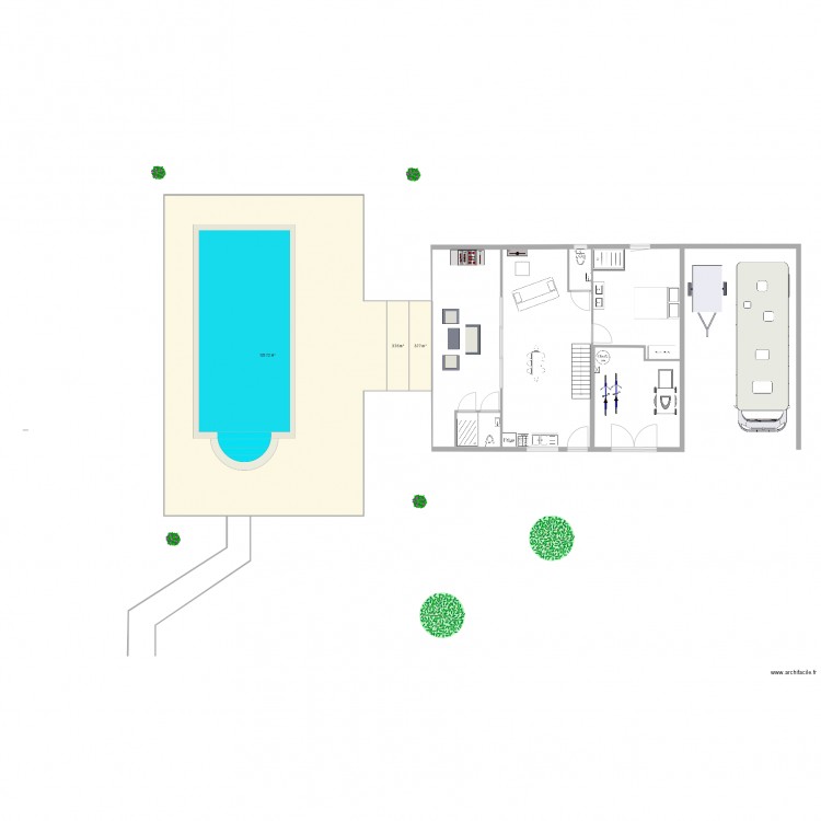 GARAGE PISCINE. Plan de 0 pièce et 0 m2