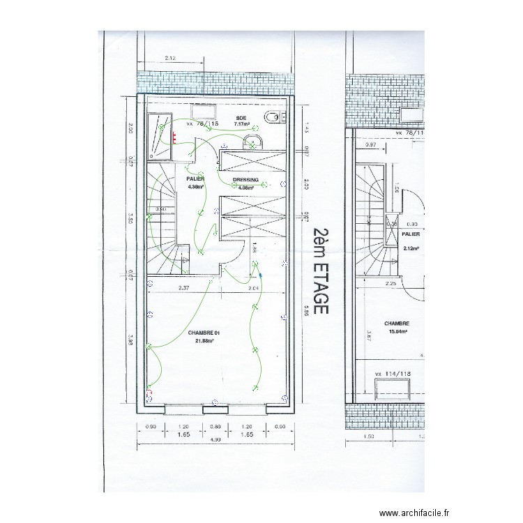 Crette  Etage 2. Plan de 0 pièce et 0 m2