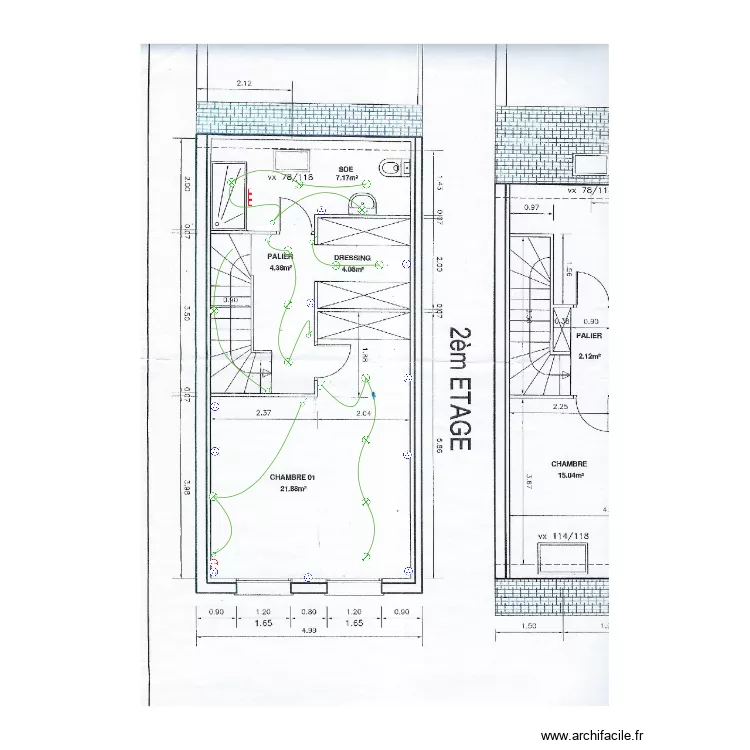 Crette Etage 2. Plan de Crette Etage 2. Plan de