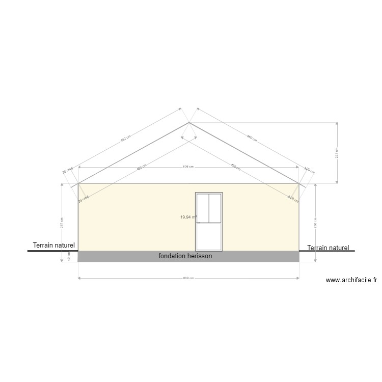 terrain naturel erp. Plan de 0 pièce et 0 m2