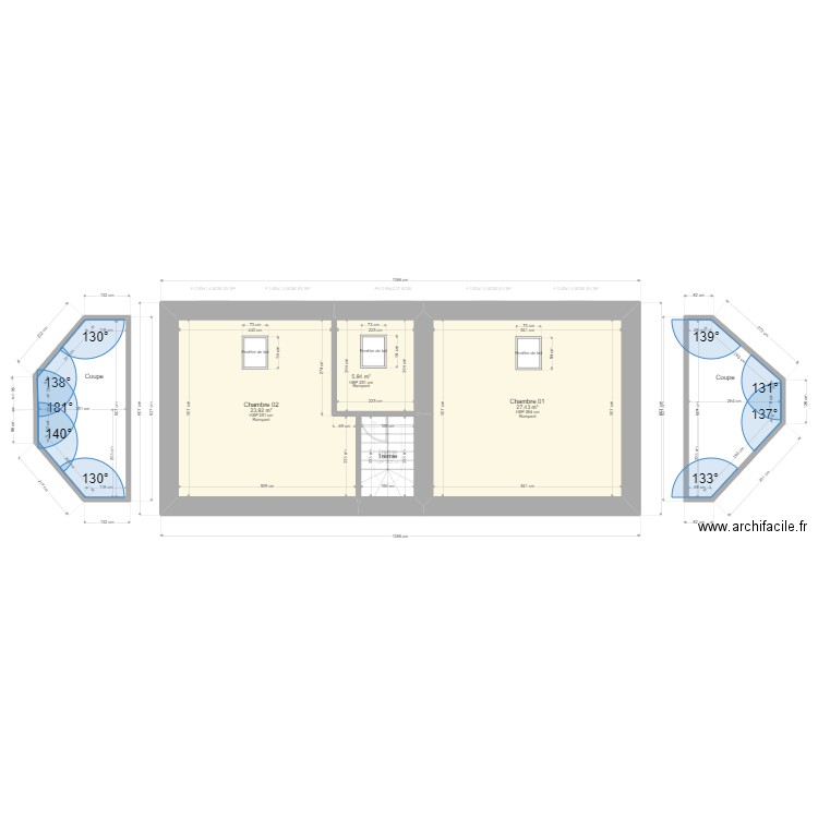 ML23012901 DUFOUR. Plan de 15 pièces et 173 m2