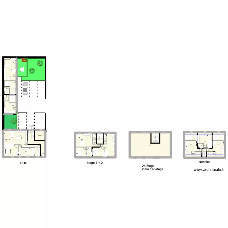 Malesherbes. Plan de 28 pièces et 493 m²