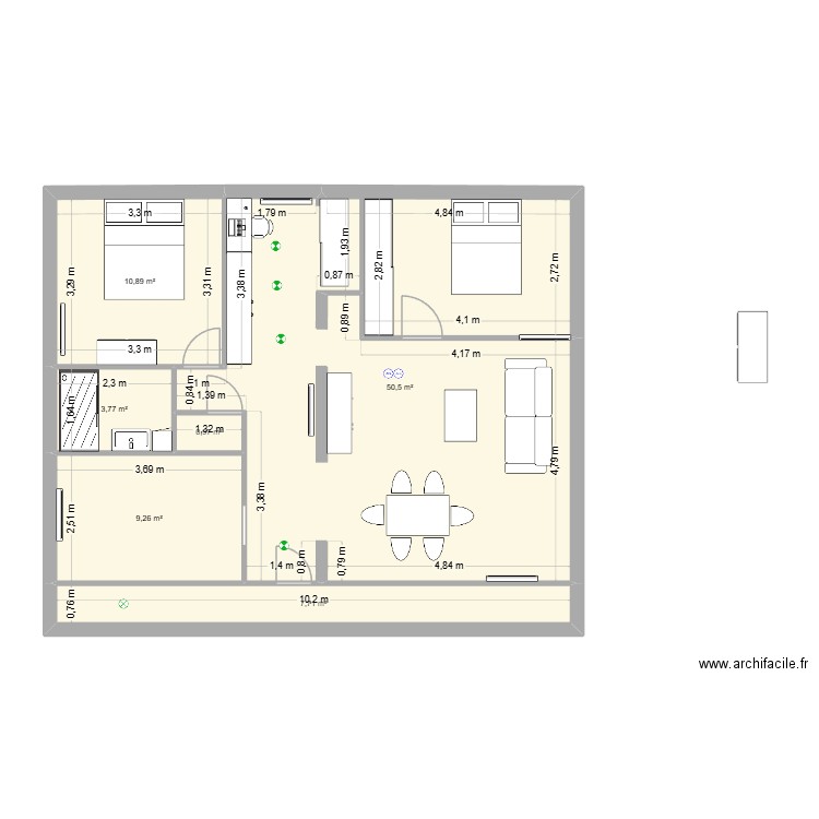 plan saint avertin.2. Plan de 6 pièces et 83 m2