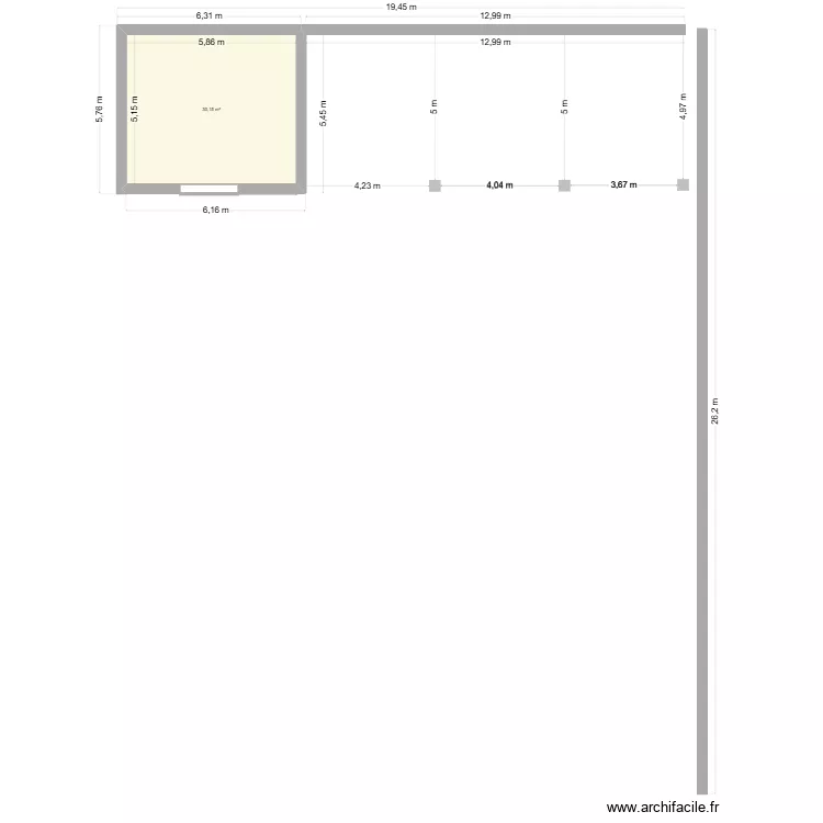 Plan 1 Montfort. Plan de 1  et 30 m²