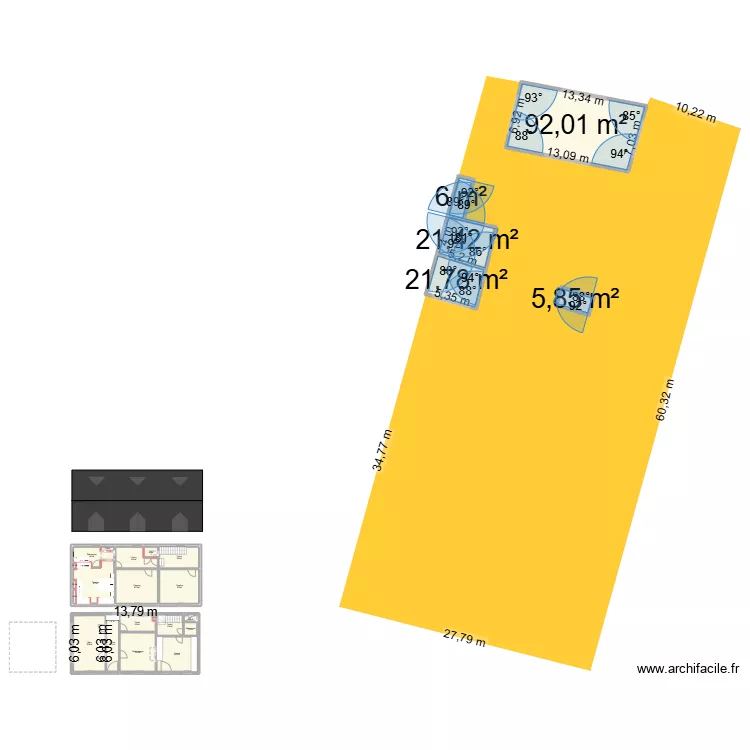 MAISON MOUETTES terrain. Plan de 