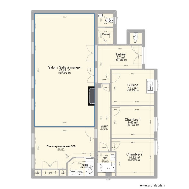 16 Ecoles Projet OS 17/05. Plan de 12 pièces et 120 m2