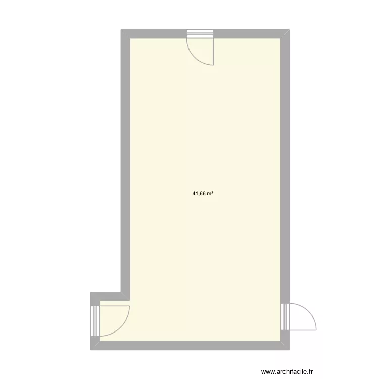 SA&Eacute; 2.3. Plan de 1  et 42 m²