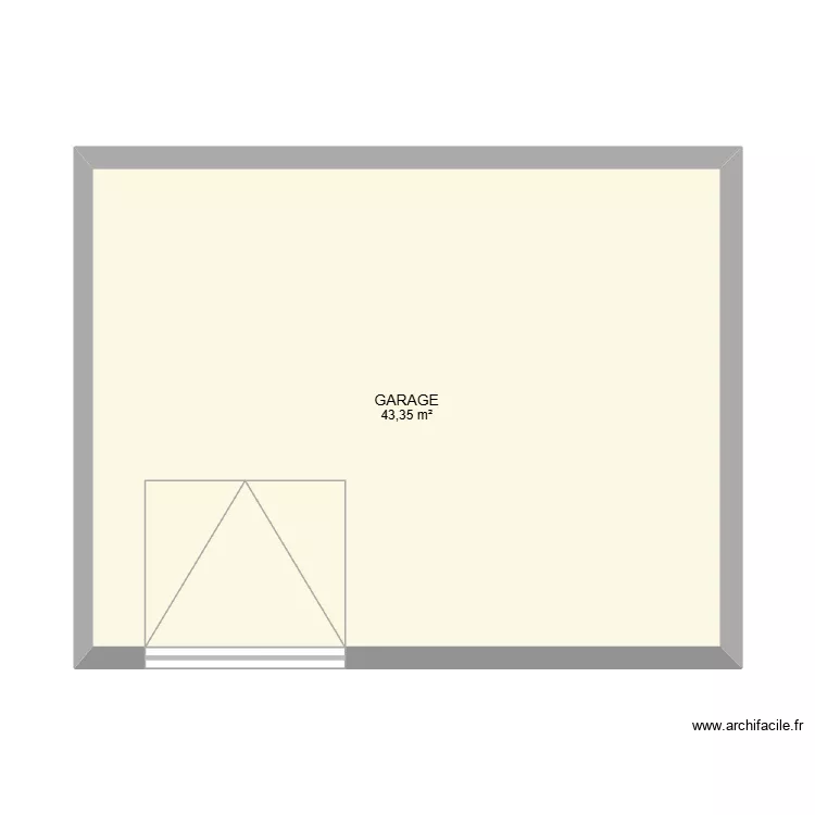 GARAGE. Plan de 1  et 43 m²