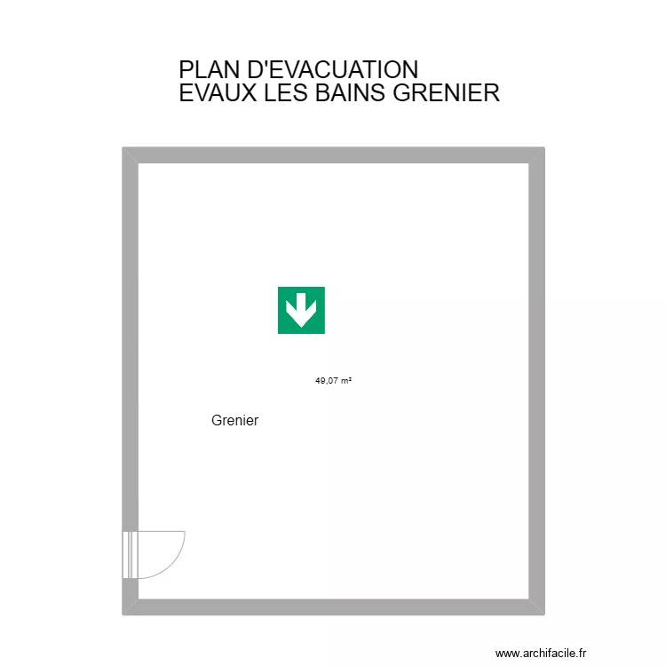 23 EVAUX-LES-BAINS Grenier. Plan de 