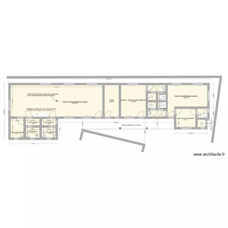 Hôpital Magara - Bâtiment Transformé pour service kiné. Plan de Hôpital Magara - Bâtiment Transformé pour service kiné. Plan de