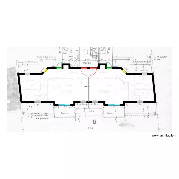 Miromesnil v1. Plan de 