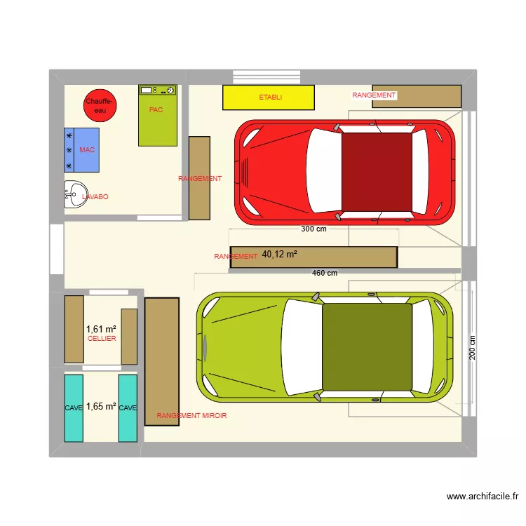 GARAGE 2. Plan de 3 et 43 m² GARAGE 2. Plan de 3 et 43 m²