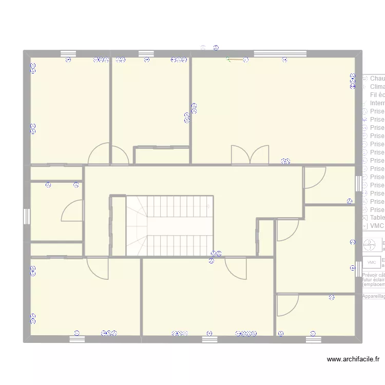 Perrin prises de courant. Plan de 18 et 244 m² Perrin prises de courant. Plan de 18 et 244 m²