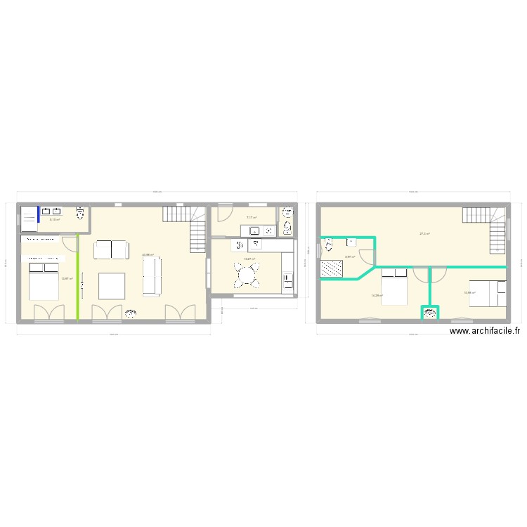plan kk 3. Plan de 0 pièce et 0 m2