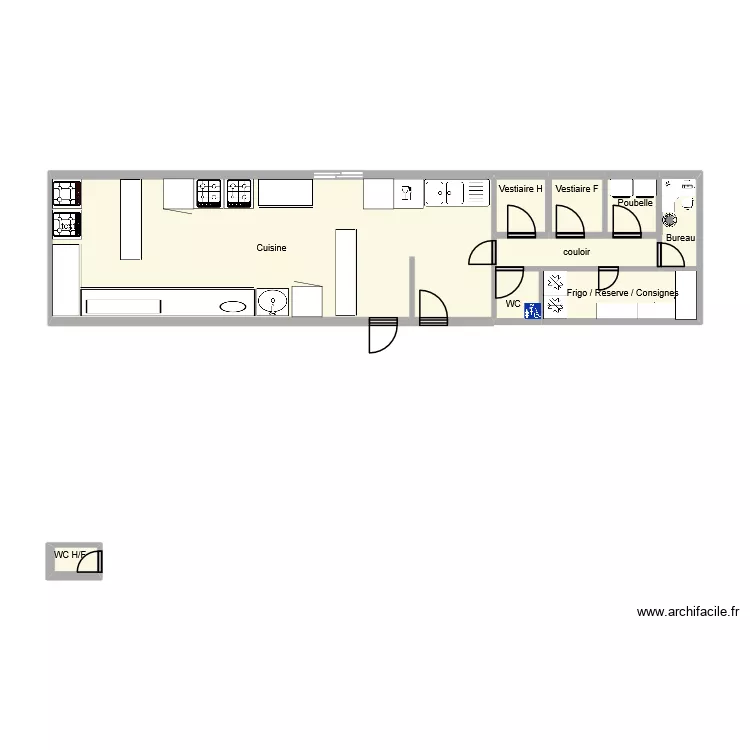 restau. Plan de 9  et 35 m²