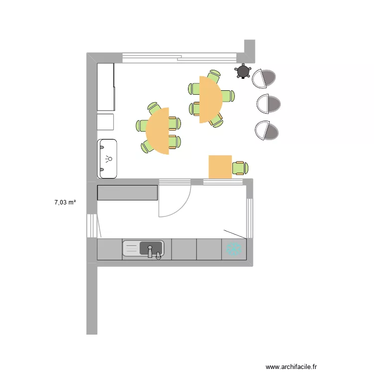 bureau. Plan de 