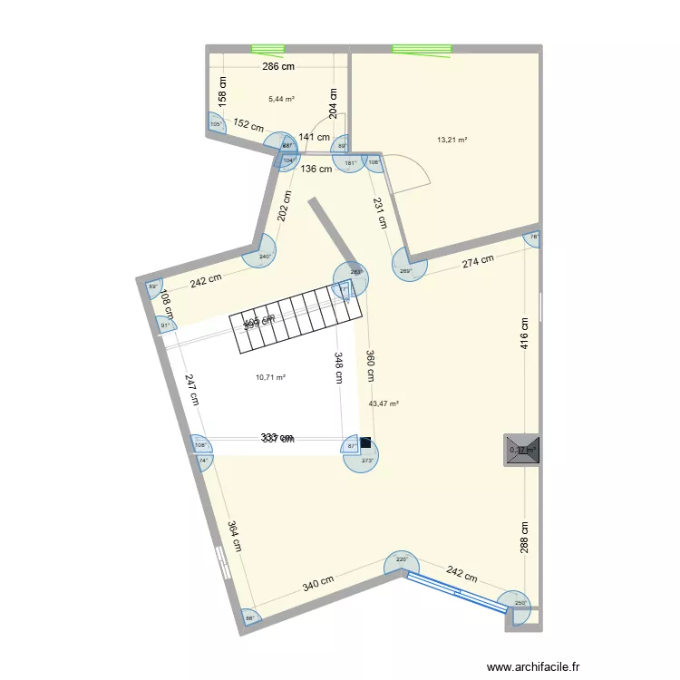 Maison Daix Etage actuel. Plan de 
