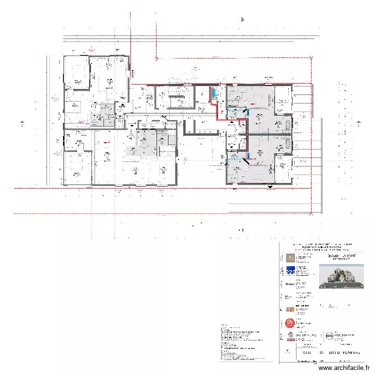 Plan d'implantation BAT B R+3. Plan de Plan d'implantation BAT B R+3. Plan de