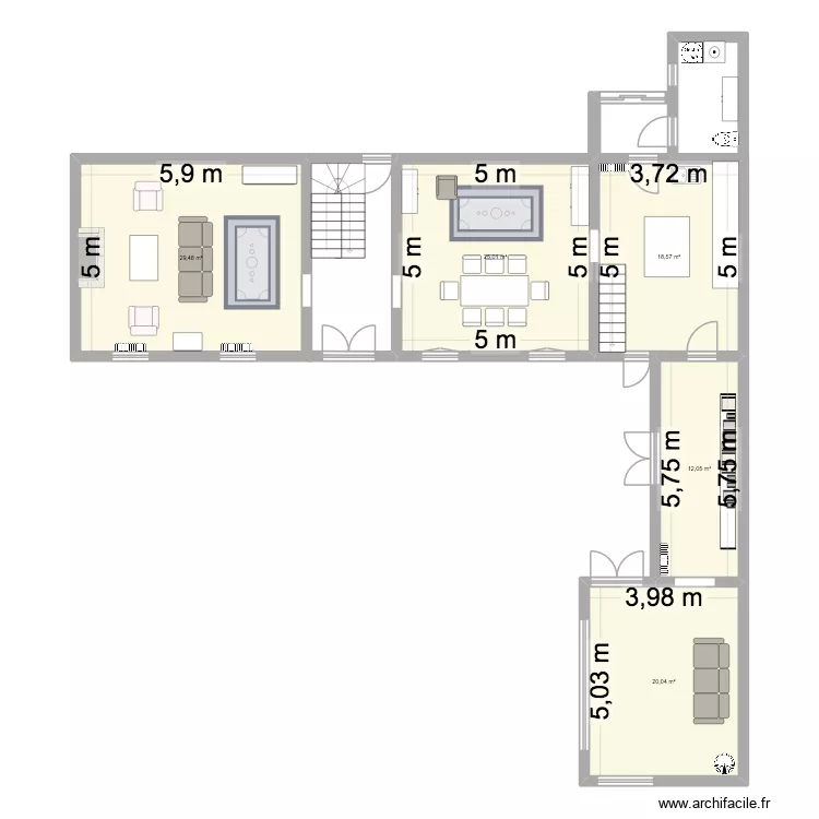house try. Plan de 5 et 105 m² house try. Plan de 5 et 105 m²