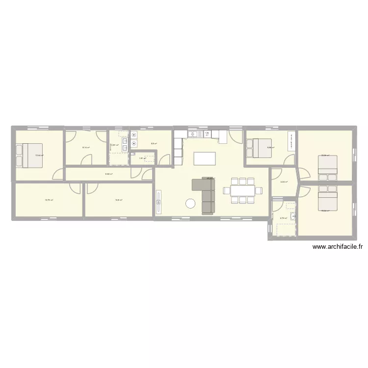 Suite 1. Plan de 14 et 160 m² Suite 1. Plan de 14 et 160 m²