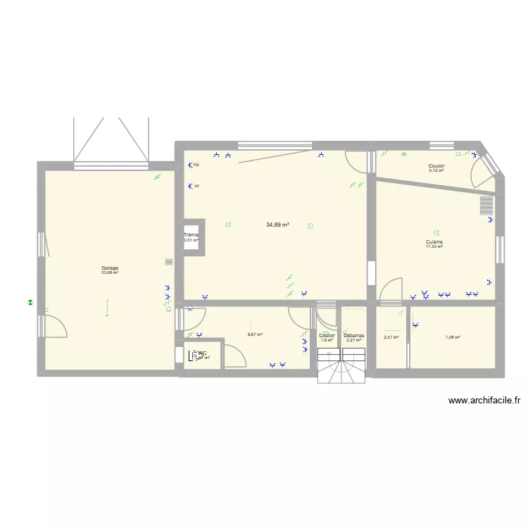 merbes RDC. Plan de 11  et 116 m²