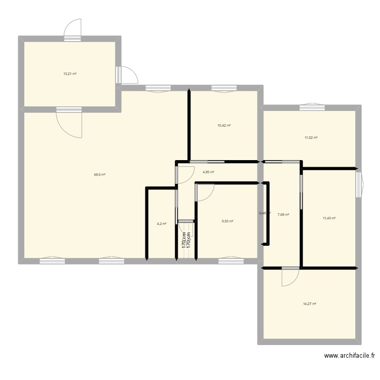 Maison Castillonnes  5 chambres. Plan de 12 pièces et 138 m2