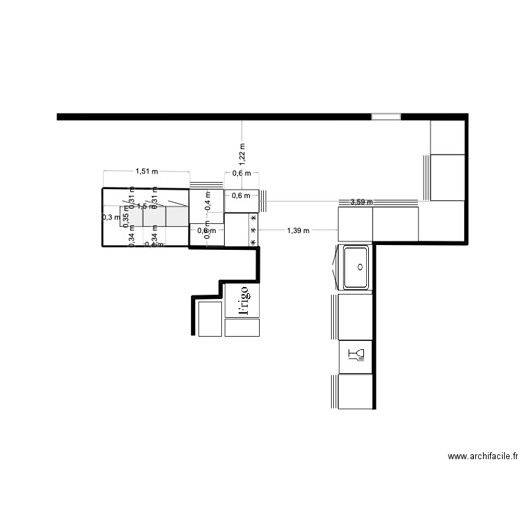 RAJA ILOT CUISINE. Plan de 0 pièce et 0 m2